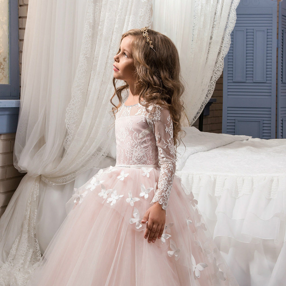 Glitz Lace Large Gown For Flower Girls Perfect For Primera, Comunion,  Pageants, And Proms Size 260N From Hover8, $42.86 | DHgate.Com