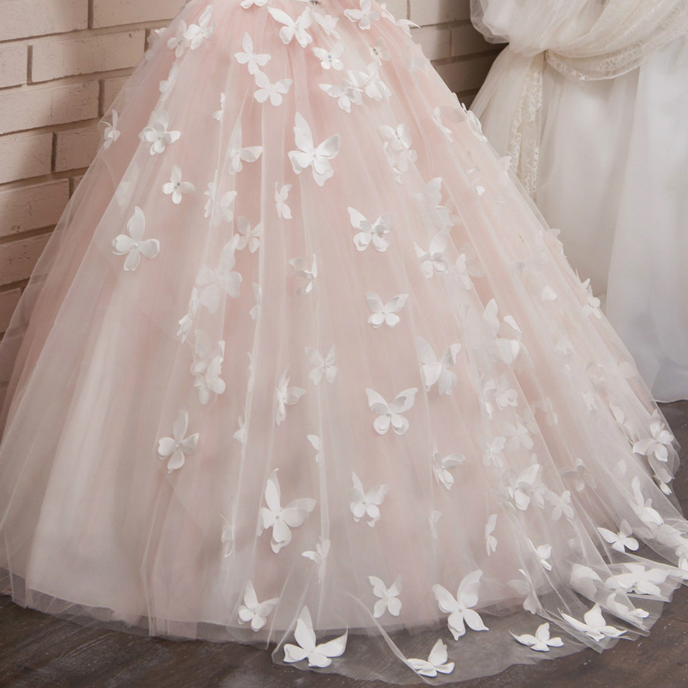 Flower Girl Dresses for Wedding Long Sleeve Butterflies Dresses First Communion Dresses girls ball gowns princess dresses