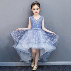 Flower Girl Dresses for Wedding Pageant Sleeveless Birthday Dress Floral Embroidered Embellished Evening Dress