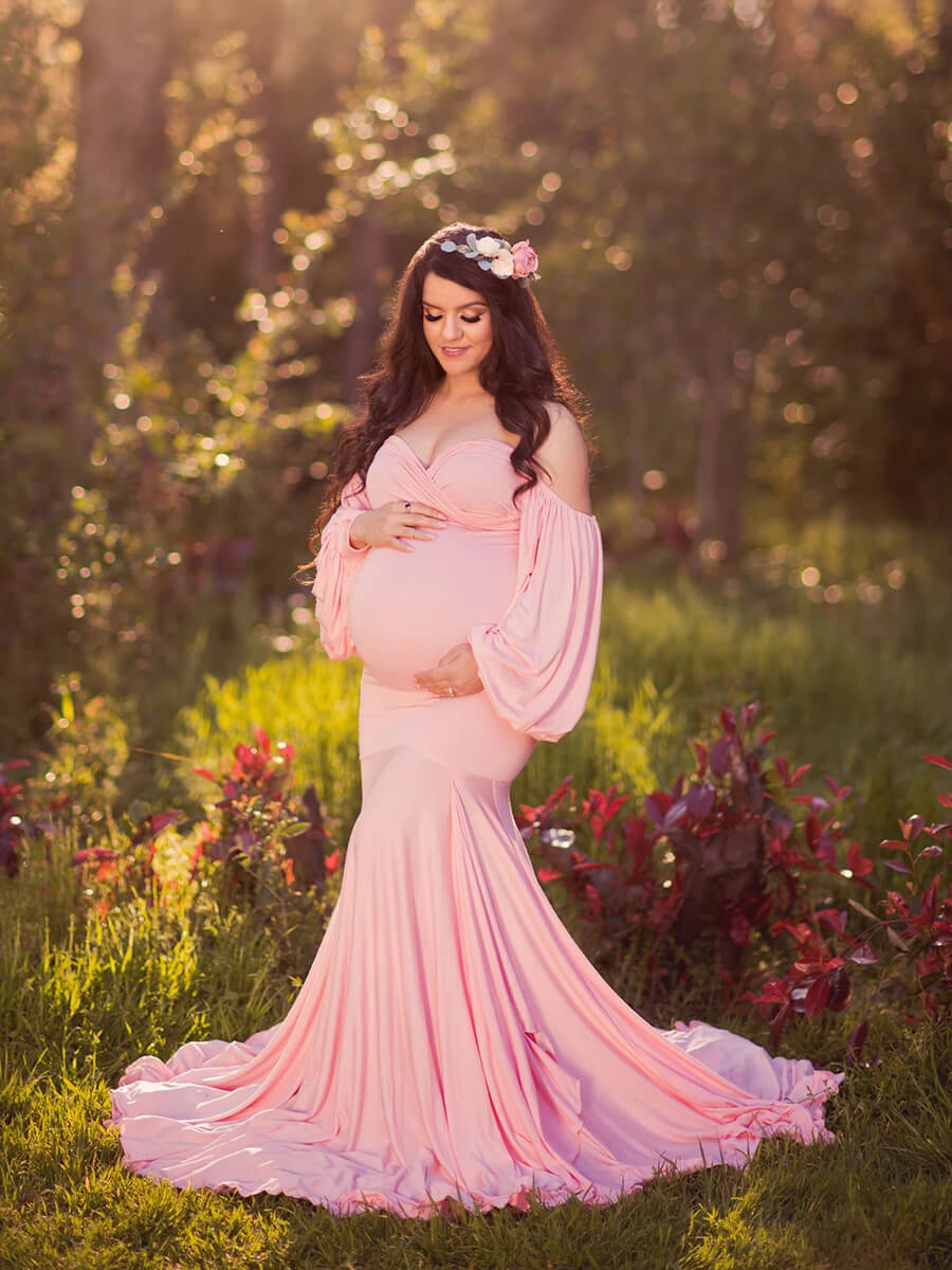 Maternity Photoshoot Gown- Brown