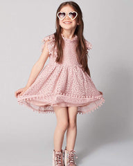 Cute Dress for Kids Vintage Lace Boho Party Princess Gown Flower Girl Dresses