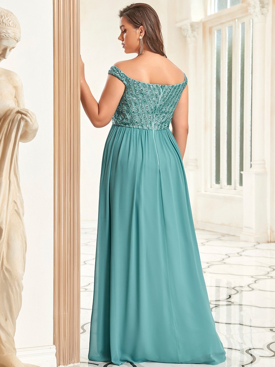 Plus Size Adorable Sweetheart Neckline A-line Gown Evening Dresses