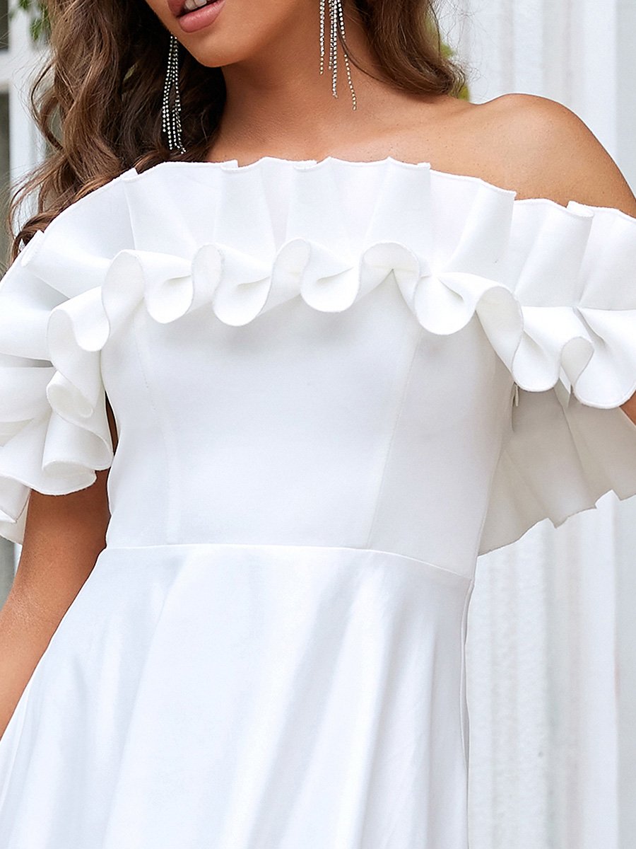 Adorable Stringy Selvedge Off Shoulders A line Wedding Dresses