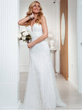 Strapless Sweetheart Neckline Fishtail Tailing Wedding Dresses