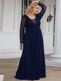 Deep V Neck Straight Plus Size Mother of the Bride Dresses