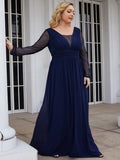 Deep V Neck Straight Plus Size Mother of the Bride Dresses