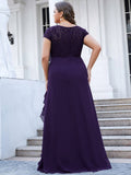 Women's Short Sleeves Gown Mother of the Bride Groom Dresses