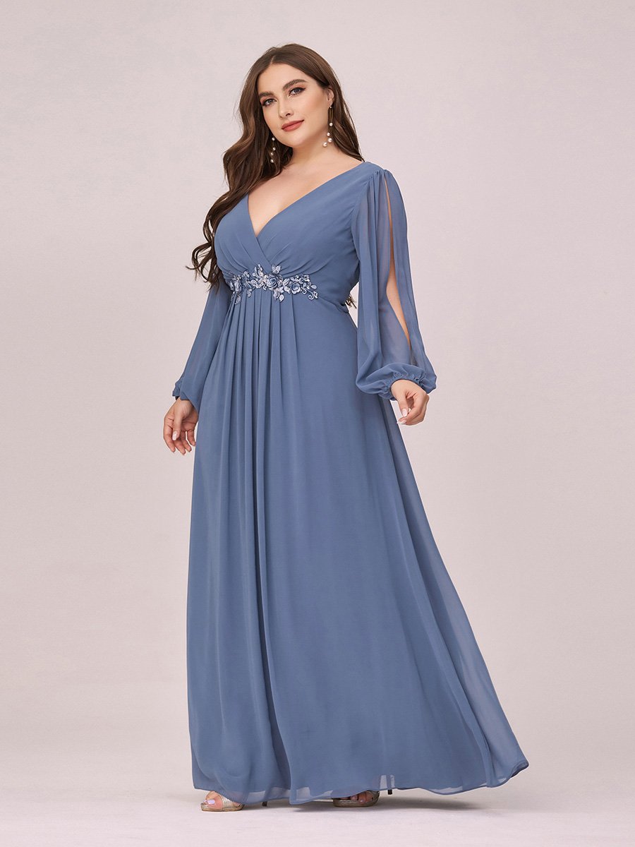 Spaghetti strap with the glittery full-length gown - 231P0101