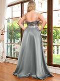 Women's Sexy Backless Sparkly Prom Dresses Plus Size Shiny High-Low V Neck Party Gown