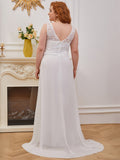 Plus Sizes Maxi Long Wholesale Wedding Dresses with Lace for Women