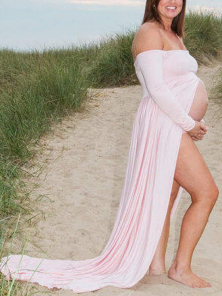 Maternity Top Front Flap (Avan Pink)