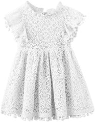 Cute Dress for Kids Vintage Lace Boho Party Princess Gown Flower Girl Dresses